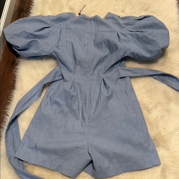 Elegant Blue V-Neck romper, NWOT - Picture 7 of 8